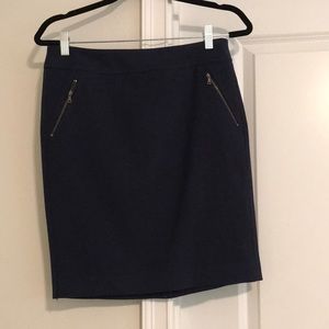 Navy Loft Professional Pencil Skirt with Pockets